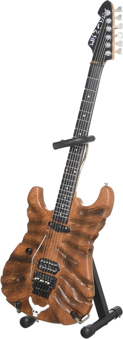 Mini Gitaar Replica - Decoratieve Gitaar - Verzamelen Muziek - Handgemaakt Hout - 25 cm Lengte - Niet van toepassing