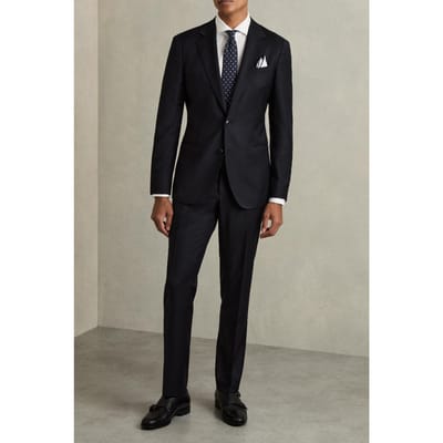 Reiss Sb 2b Notch Plain Weave Blazer Navy Size: 42 | Blazers Outlet | Heren | Blauw