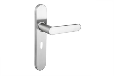 Lavuzo deurkruk Novara RVS met afgerond schild SL56 | Per set | Deurklink met schild