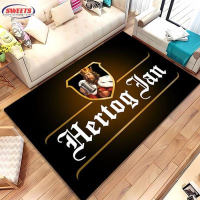 3D Printen H-Hertog Jan LOGO Groot Tapijt voor Thuis Woonkamer Kinderslaapkamer Mat Bank Deurmat Keuken Vloerkleed Antislip Decor 70x100cm (28x39in)