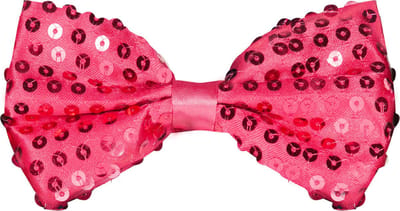 Strikje pailletten luxe neon-pink