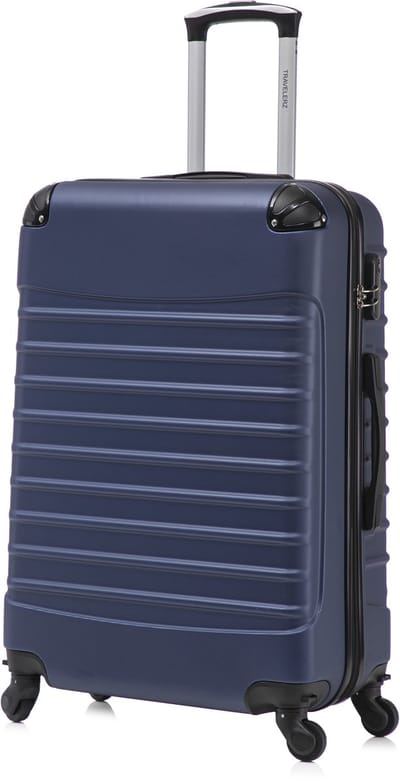 Travelerz Rome Koffer – Handbagage 39 Liter – Lichtgewicht ABS – Spinner Wielen – Donker Blauw – Met Cijferslot