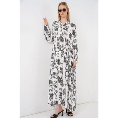 Gepubliceerd V-hals Maxi Jurk