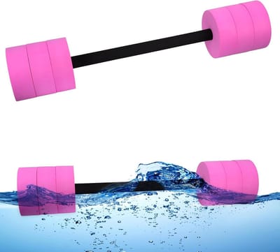 Water dumbbells voor aquatraining - EVA schuim gewichten voor waterfitness, geschikt voor mannen en vrouwen, roze, 6 stuks