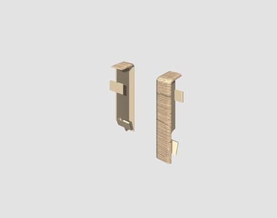 Tussenstuk Vloerplint - Verbindingsstuk Plint - Afwerking Vloer - Harmonieuze Overgang - 6 cm Breed - Middenbruin Hout