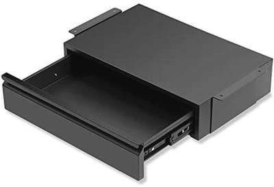 Onder Bureau Metalen Lade met Grote Slide Extension en Uittrekbare Plank - Organizer voor Tafel of Werkbank