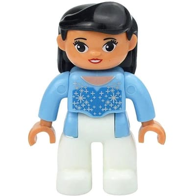 Grote Afmeting Poppen Bouwsteen Familie Figuren Boer Prinses Piraat Werker Politie Groot Karakters Blokken Compatibel met Duplo Speelgoed