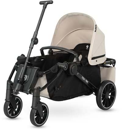 Qplay Go Cargo - Opvouwbare Kinderwagen & Bolderkar - Beige