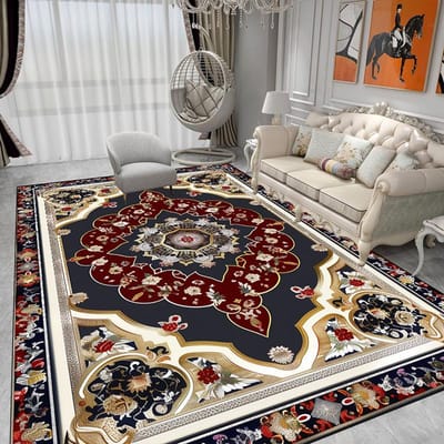 Luxe Stijl Groot Oppervlak Perzisch Tapijt Woonkamer Amerikaanse Stijl Decoratie Huis Sofa Gebied Vloerkleden voor Slaapkamer Zachte Vloermat 60*90cm