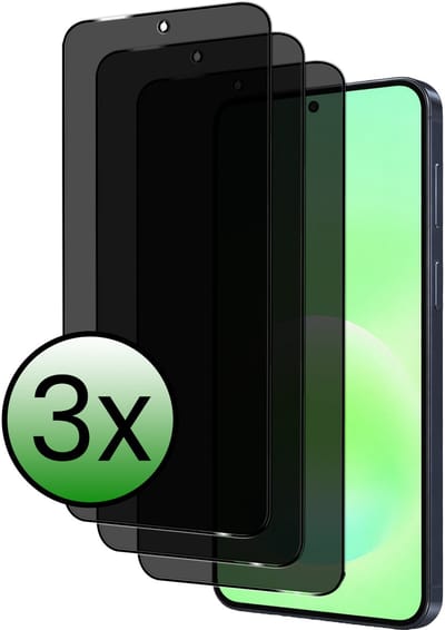 Screenprotector - 3 Stuks Geschikt voor Samsung Galaxy A57 - Privacy Filter - Beschermglas - Gehard Glas - Tempered Glass - Screen Protector