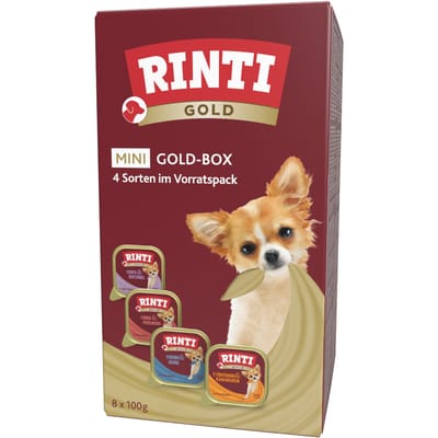 Rinti - Gold Mini Goldbox 8x100g (verpakking van 4) - 4 smaken voordeelverpakking