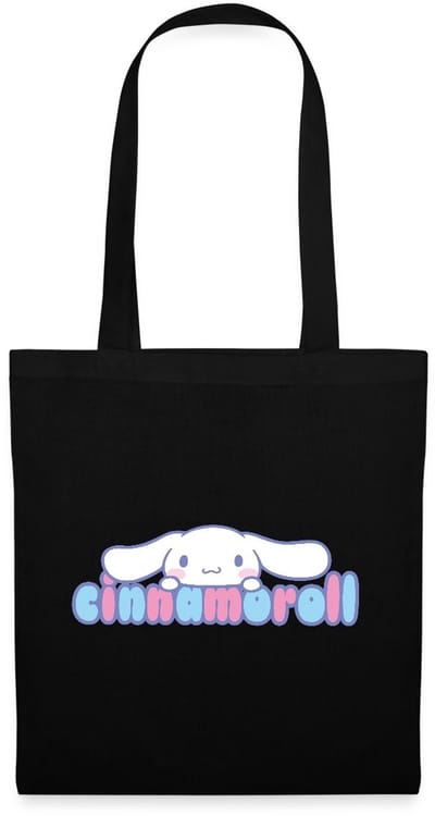 Cinnamoroll Gluurt Over De Letters Tas Van Stof Schoudertas