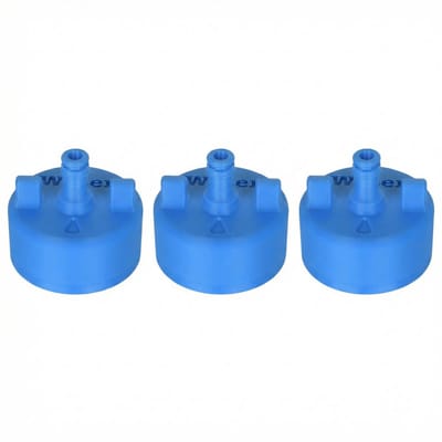 ECTEATOY® Quick Water Adapter - Universele Watervuladapter - 67 mm Bajonetaansluiting voor Caravan en Camper - Snelvuller - Blauw - 3 Stuks
