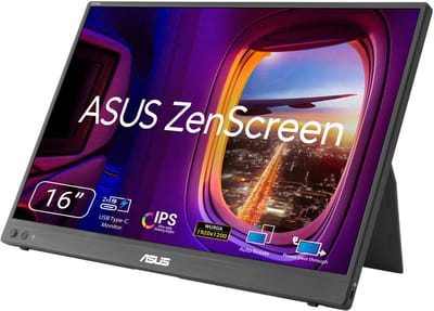 ASUS ZenScreen MB16FC - Portable USB-C Monitor - WUXGA 1920 x 1200 - 5ms - 75hz - 16 inch