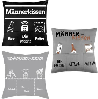 Dailygoods- Kussensloop 45x45 cm - Set van 3 - Gepersonaliseerd met zakken - Onzichtbare ritssluiting - Zacht en duurzaam - Verjaardagscadeau - Kussenhoes