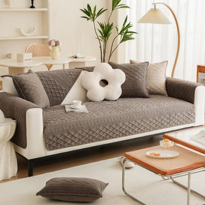 Europa Pluche Bankovertrek voor Woonkamer Modern Verdikt Winter Warm Bankkussen Mat Bankbeschermhoezen Stoel Bank Handdoek Deco 70x70cm 1pcs