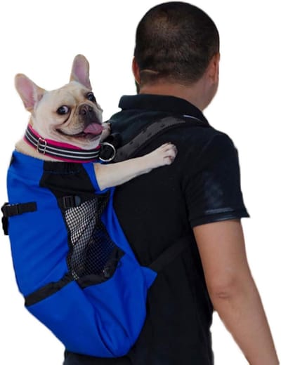 Honden Rugzak Drager - Huisdier Reistas - Veilig Reizen - Ademend Ventilatieontwerp - Maat L - Blauw