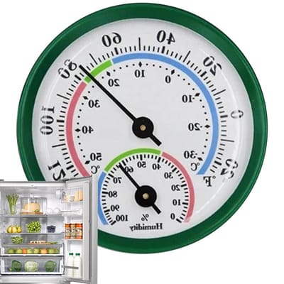 Temperatuurmeter Luchtvochtigheid - Mini Thermometer - Milieu Bewaken - Dubbel Display - 8.5 cm - Wit