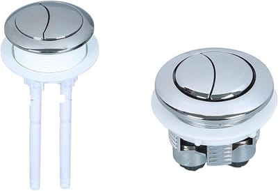 Toilet spoelknop - Dubbele drukknop - Toilet repareren - Universele pasvorm - 38/48/58 mm - Chroom
