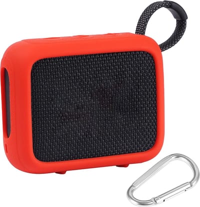 Beschermhoes geschikt voor JBL Go 4 Bluetooth Speaker - Meerdere Kleuren - Schokbestendig - Krasbestendig - Siliconen - Hoesje - Case - Bescherming - Rood