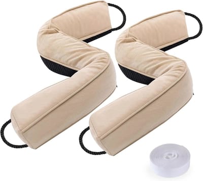 2 Pieces 95cm Weighted Door Draught Stopper with Glass Beads - Machine Washable and Soundproof