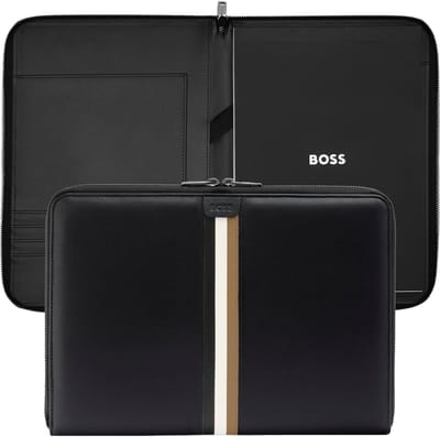 HUGO BOSS Schrijfmappen Iconic Conference Folder Black Zwart