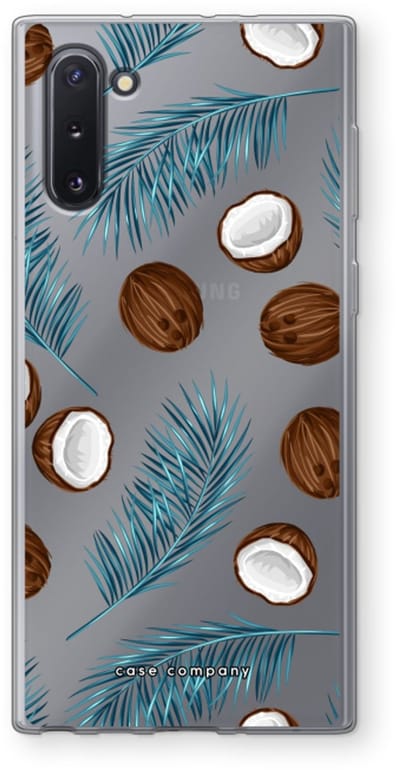 Case Company® - Hoesje geschikt voor Samsung Galaxy Note 10 hoesje - Kokosnoot - Soft Cover Telefoonhoesje - Bescherming aan alle Kanten en Schermrand