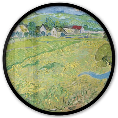 Poster in lijst Rond - Fotolijst 40x40 cm - Posters - Les Vessenots in Auvers - Vincent van Gogh - Ronde posterlijst zwart - Decoratie - Wanddecoratie woonkamer - Muurdecoratie slaapkamer