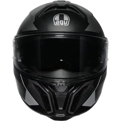 AGV Tourmodular Perception Mat Zwart Zilver Systeemhelm - Maat M - Helm