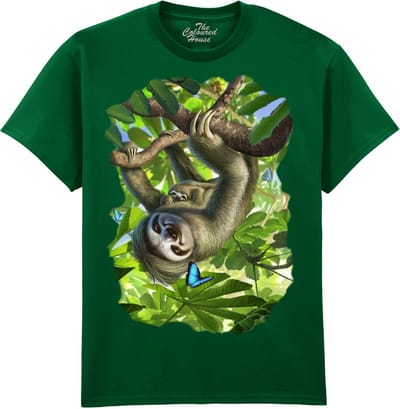 Luiaard Mama Sloth The Coloured House T-shirt M