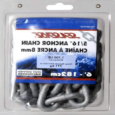 Ankerketting - Gegalvaniseerde Ketting - Boot Beveiligen - Hete Ondergedompelde Verzinking - 3/8 inch x 6 voet - Zilver