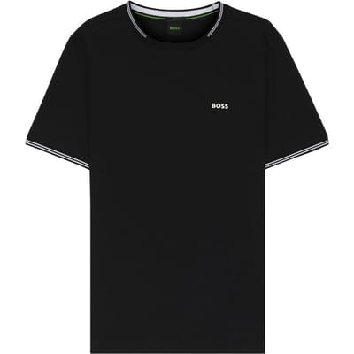 Boss Heren Hbg Taul katoenen T-shirt met normale pasvorm (Zwart)