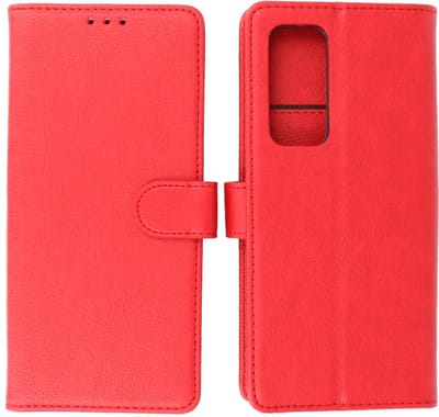 Oppo Find X3 Neo Hoesje - Book Case Telefoonhoesje - Kaarthouder Portemonnee Hoesje - Wallet Cases - Rood