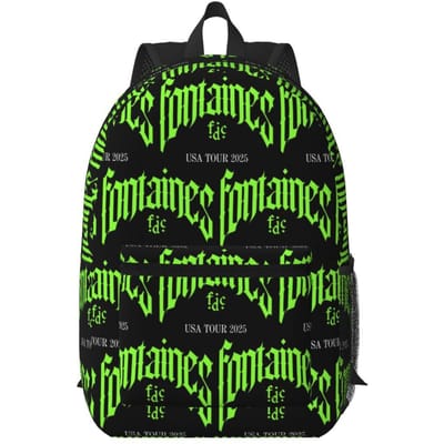 Fontaines DC Band Tour 2025 Sac à dos Garçons Filles Sac à livres Sac d'école pour enfants Sacs bandoulière pour ordinateur portable pour Hommes Femmes One Size
