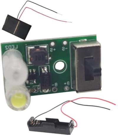 Zonne-licht Printplaat - Solar Module Set - Tuinverlichting Maken - Twee Lichtinstellingen - 15.2 mm Breed - Groen Zwart