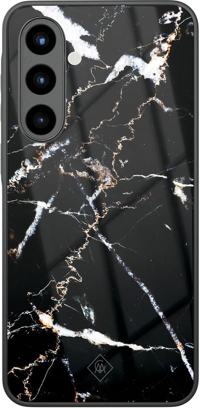 Casimoda® hoesje - Geschikt voor Samsung Galaxy A57 - Marmer Zwart - Luxe Hard Case Zwart - Backcover telefoonhoesje - Zwart