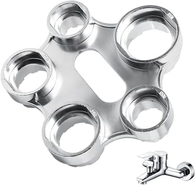 Universele Aerator Montagesleutel - 10 Maten, Verstelbare Jet Regulator, Duurzaam Zinklegering Gereedschap