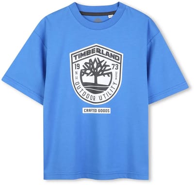 Timberland T60791 T-shirt Met Korte Mouwen Blauw 16 Years Jongen