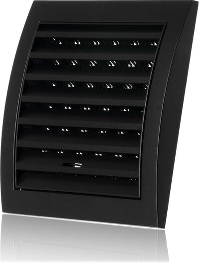 Verstelbaar Ventilatie Rooster 150x150mm met Insectengaas Antraciet