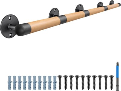 Houten trapsteiger voor binnenshuis, 170 cm, met stevige bevestiging
