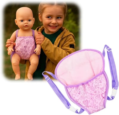 Draagzak voor Poppen tot 46 cm (18 Inch) - Inclusief Luiers en Accessoires