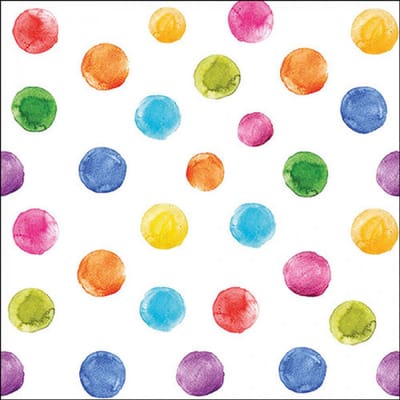 Ambiente Servetten 20pcs / 33 x 33cm, Polka dots white