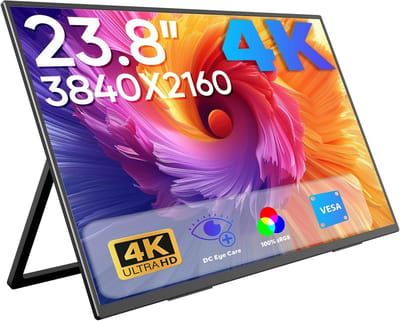 Draagbare Monitor - Extern Scherm - Productiviteit Vergroten - 4K UHD HDR 100% sRGB - 238 inch - Zwart