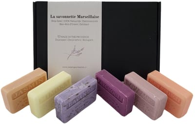 Savon de Marseille geschenk set zeep: Patchouli, Unicorn, Lavendel scrub, Mimosa, Jasmijn, Sinaasappelbloesem - valentijn - cadeau voor haar - dierproefvrij - vegan - handgemaakt