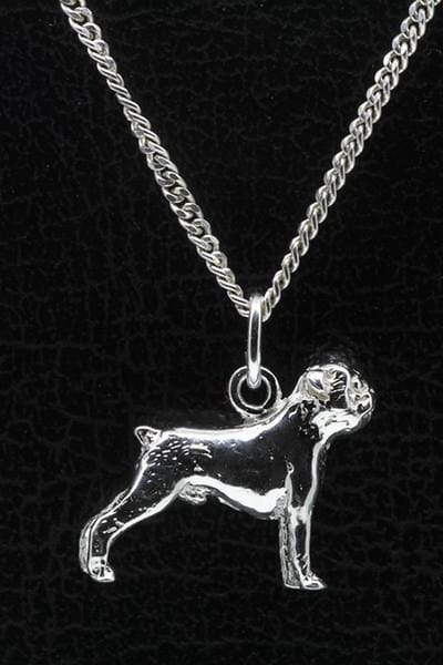 Zilveren Brabancon petit - Brabandertje ketting hanger - groot