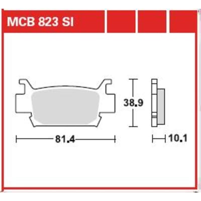 Bremsbelagsatz, ohne Straßenzulassung TRW MOTO MCB823SI