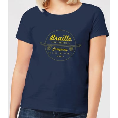 Limited Edition Braille Skate Company Women's T-Shirt - Navy - S