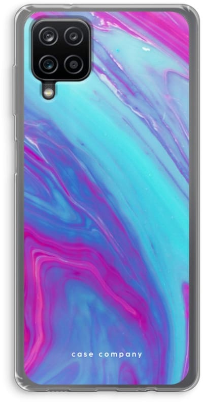 Hoesje geschikt voor Samsung Galaxy A12 hoesje - Zweverige regenboog - Soft Cover Telefoonhoesje - Bescherming aan alle Kanten en Schermrand