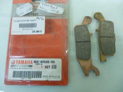 Plaquette de frein origine pour Quad Yamaha 750 YFM Grizzly 2007 à 2011 3B4-W0045-00 Neuf