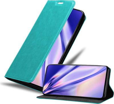 Cadorabo Hoesje geschikt voor OnePlus Nord CE 5G in BENZINE TURKOOIS - Beschermhoes met magnetische sluiting, standfunctie en kaartvakje Book Case Cover Etui
